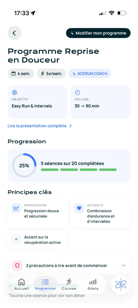 Détail du programme